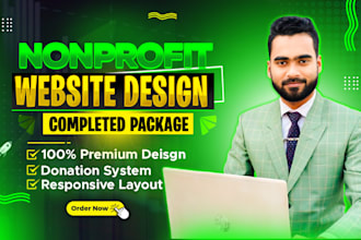 design a nonprofit charity website with donation features