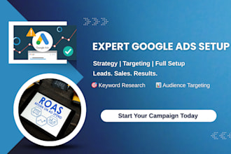setup and optimize high converting google ads PPC campaigns