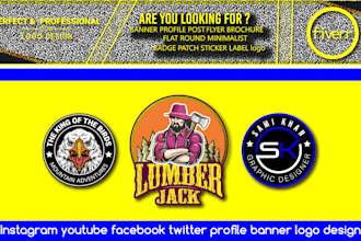 do instagram youtube facebook twitter logo  and line art profile banner design