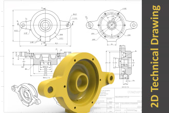 do technical drawing, illustration, line drawing, or 2d drawing