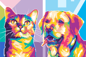 draw your cute pet into pop art style