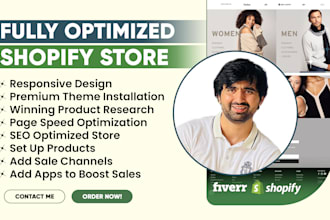 build shopify dropshipping store or shopify website