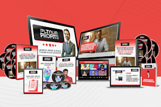 design online course cover and digital product mockup bundle