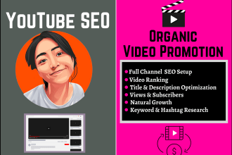 do youtube channel promotion and video SEO