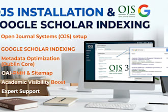 setup ojs research journal and configure google scholar indexing