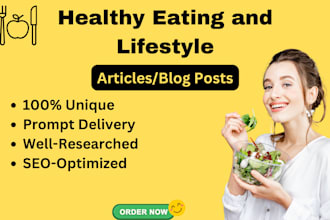 write lifestyle and healthy eating articles