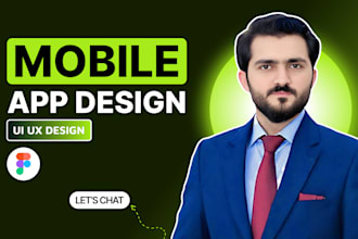 do mobile app design, app ui ux design and figma app design