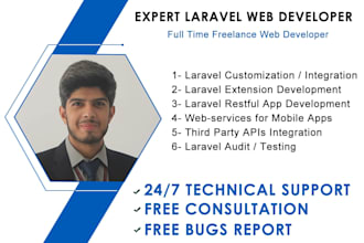 do PHP laravel API development and integration