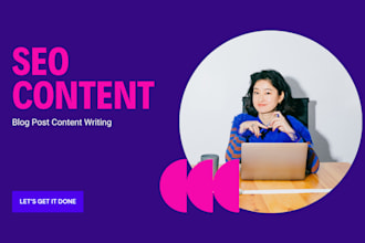 be your seo content writer for your blog and will do blog writing