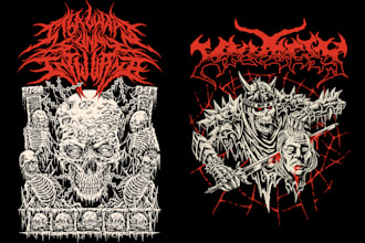 create dark art for black metal, death metal, doom, heavy, and horror bands
