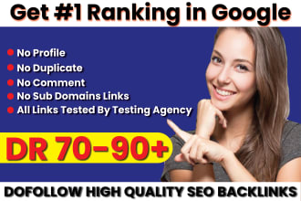 seo dofollow DR 70 to 90 high quality backlinks for any website ranking