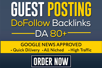build SEO backlinks high da guest posts high authority links