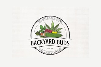 make hemp logo design with vector file