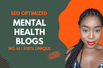 write SEO mental health articles and blog posts