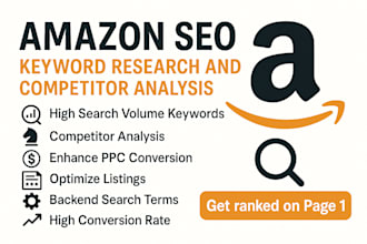 do amazon SEO keyword research and competitor research