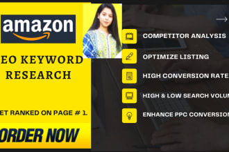 do amazon SEO keyword research and competitor research