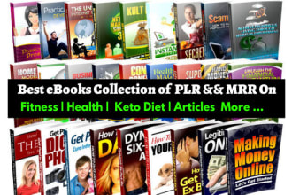 give prl ebooks on fitness, health, keto diet, and articles collection