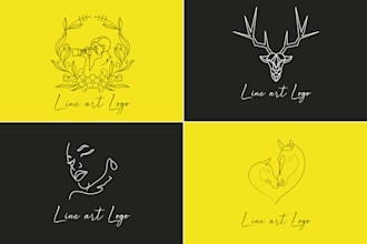 design minimalist line art logo from your image