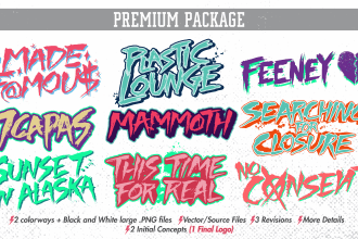 hand drawn scene emo punk lettering logo
