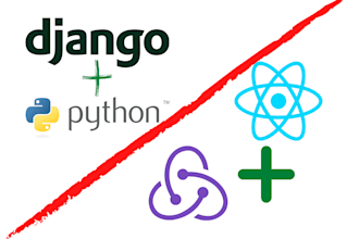 build website with python, django, react and nextjs