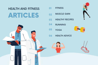 write mental health and fitness articles as a doctor