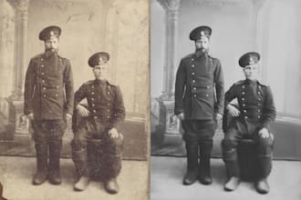 restore old photos, retouch, colorize old photos