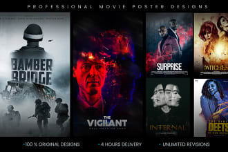design a premium movie poster film poster