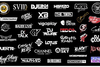 design custom dj, music, luxury, band, rap and brand logo