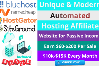 create hosting affiliate website for passive earnings