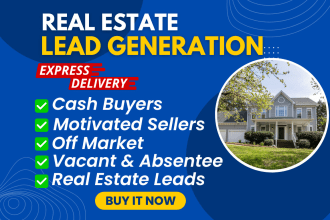 real estate leads generation with skip tracing ,motivated seller leads