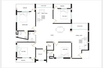 do mastering architectural plan with autocad 2d floor plan