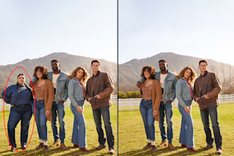 remove objects from  image or add person in photoshop