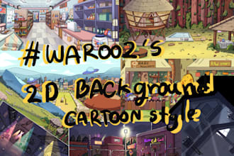 draw a background for 2d game, illustration