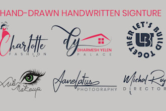top rated signature handwritten vintage logo