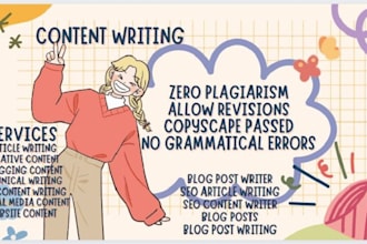 be your SEO blog post writer, article writer, and content writer