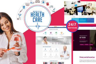 design healthcare, fitness, dental, medical website