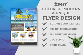 do colorful modern and unique flyer design