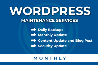 do wordpress maintenance and modification services