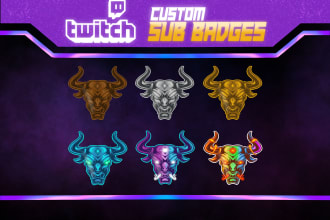create custom twitch sub badges in 24 hours
