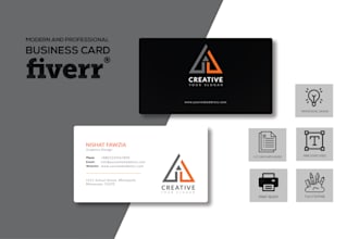 make a modern and professional business card design