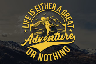 do trendy custom graphic t shirt logo and merchandise design