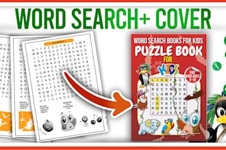 create a word search book for kids for amazon KDP