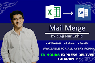 do quickly avery labels, mail merge, letters and envelopes