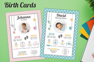 design a birth card