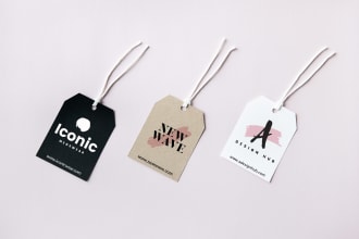 create clothing tag, clothing label, hang tag design