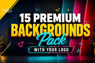 design a professional zoom virtual background with your logo