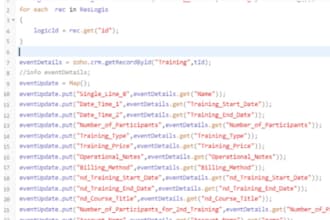 write a custom function in zoho CRM for updating fields across the modules