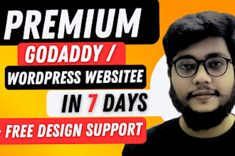 build premium godaddy or woocommerce website with free design service
