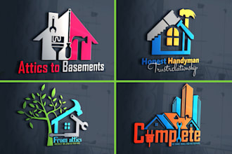 do unique home decor,handyman,home repair,home roofing logo