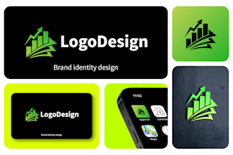 design a modern financial logo for business and consulting